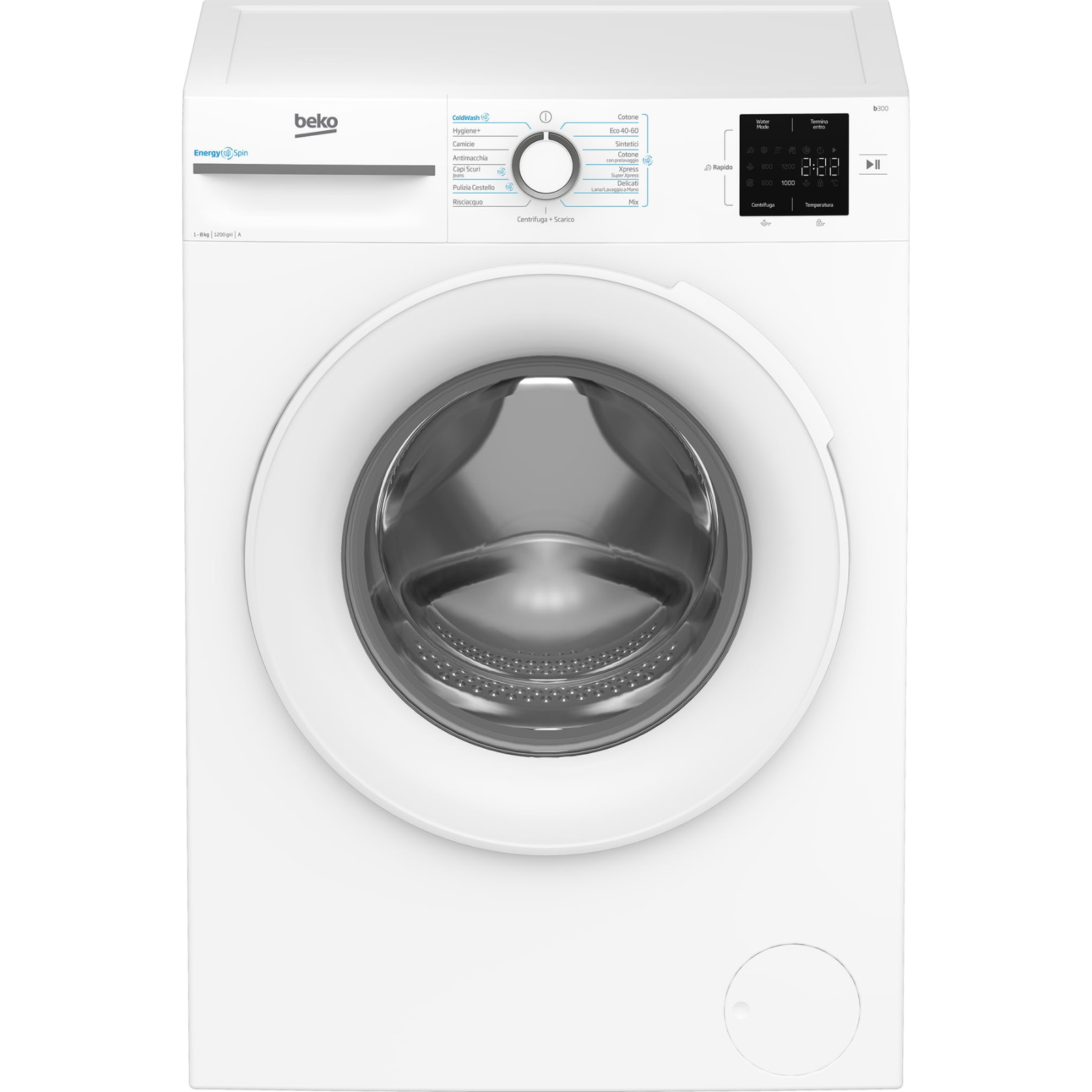 lavatrice Beko BMWRU3821W 8 kg classe A 1200 giri con vapore SteamCure